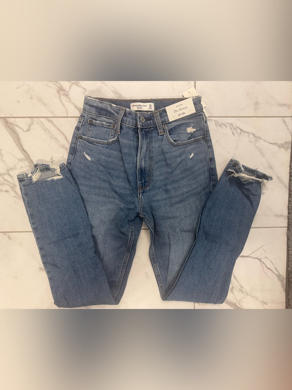 NWT Abercrombie & Fitch Modern Skinny High Rise Jeans Size 24 - Picture 2 of 8
